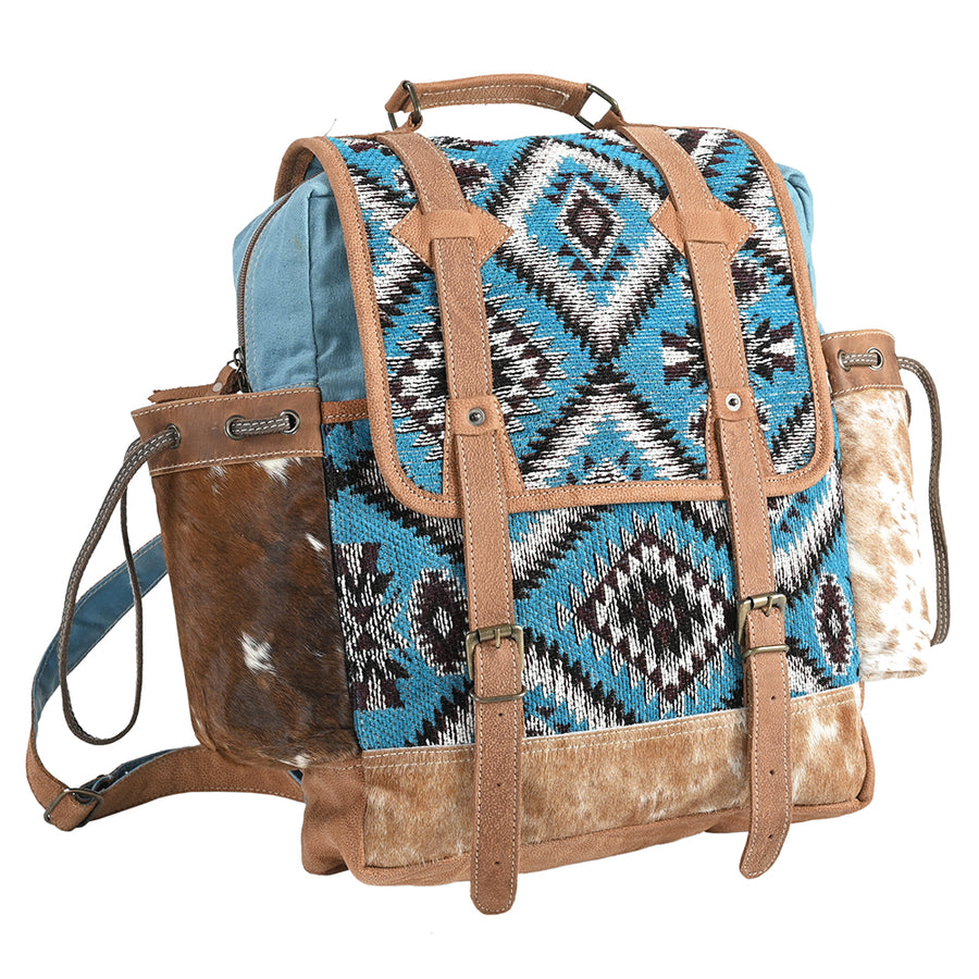 OHLAY OHV371 Backpack Upcycled Wool Upcycled Canvas Hair-On Genuine by Hilason – Cowboy and equestrian accessories