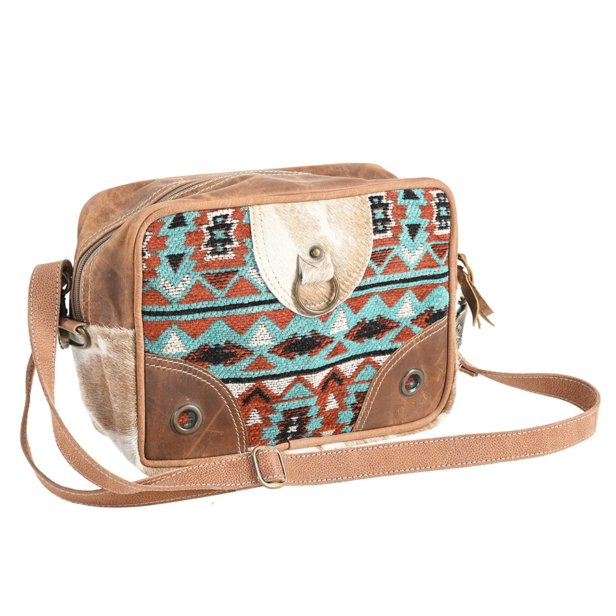 Ohlay Bags OHV378 Cross Body Ii Upcycled Wool Hair-On Genuine Leather by Hilason – Cowboy and equestrian accessories