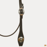 Hilason Western Horse Genuine Leather Headstall Bridle Engraved GS Concho Brown