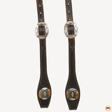 Hilason Western Horse Genuine Leather One Ear Headstall Bridle Engraved GS Concho Brown