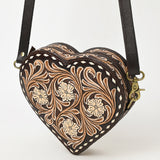 American Darling Adbga425A Canteen Hand Tooled Genuine Leather Women Bag Western Handbag Purse