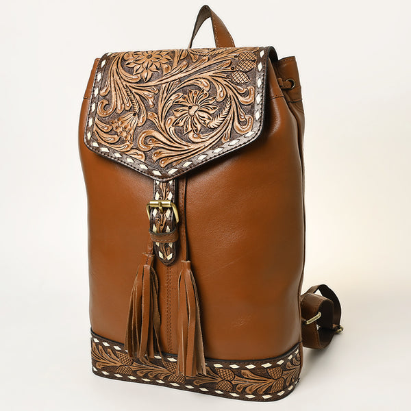 OHA139 Ohlay W. Genuine Leather Hand Tooled Women Backpack Bags – by Hilason – Cowboy and equestrian accessories