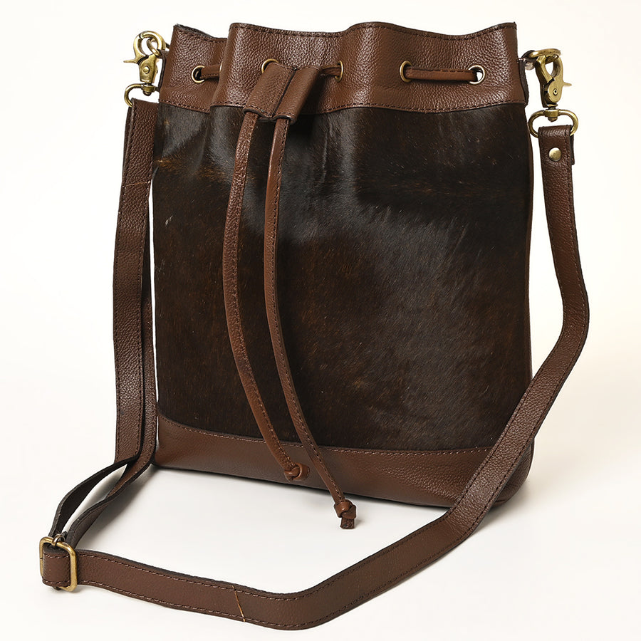 Ohlay Bags OHA109A Bucket Hair-On Genuine Leather Women Bag W. Handbag by Hilason – Cowboy and equestrian accessories