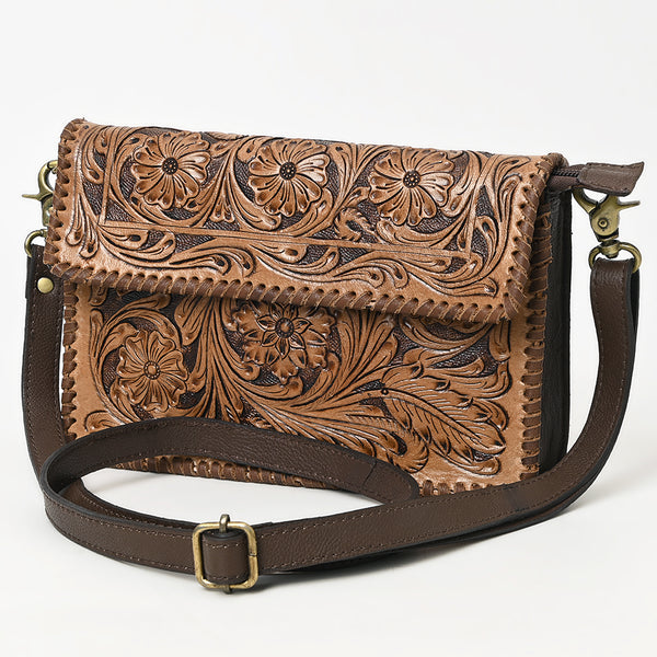 OHA119A Ohlay W. Genuine Leather Hand Tooled Women Crossbody Bags – by Hilason – Cowboy and equestrian accessories