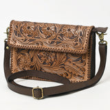 OHA119A Ohlay Western Genuine Leather Hand Tooled Women  Crossbody Bags