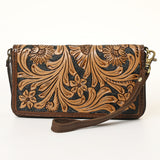 Ohlay Bags OHA129B Clutch Hand Tooled Genuine Leather Women Bag Western Handbag Purse