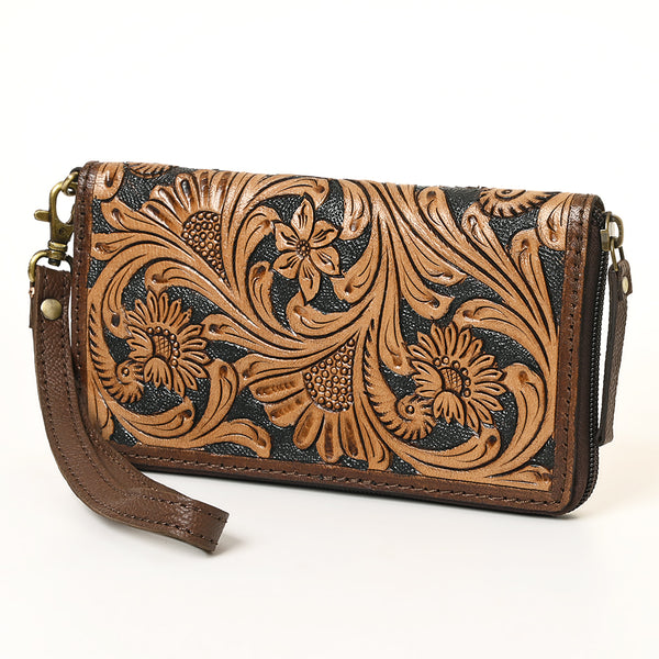 Ohlay Bags OHA129B Clutch Hand Tooled Genuine Leather Women Bag W. by Hilason – Cowboy and equestrian accessories