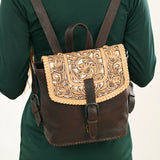 American Darling Backpack Hand Tooled Genuine Leather W. Women Bag