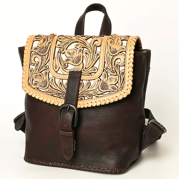 American Darling Backpack Hand Tooled Genuine Leather Western Women Bag Handbag Purse for Laptop School - Uhorse