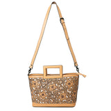 American Darling Tote Hand tooled Genuine Suede Leather Women Bag Western Handbag Purse | Travel Bags