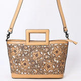 American Darling Tote Hand tooled Genuine Suede Leather Women Bag Western Handbag Purse | Travel Bags