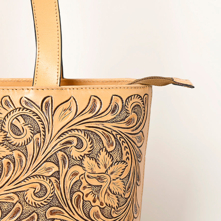 American Darling Tote Hand tooled Genuine Suede Leather Women Bag Western Handbag Purse | Travel Bags