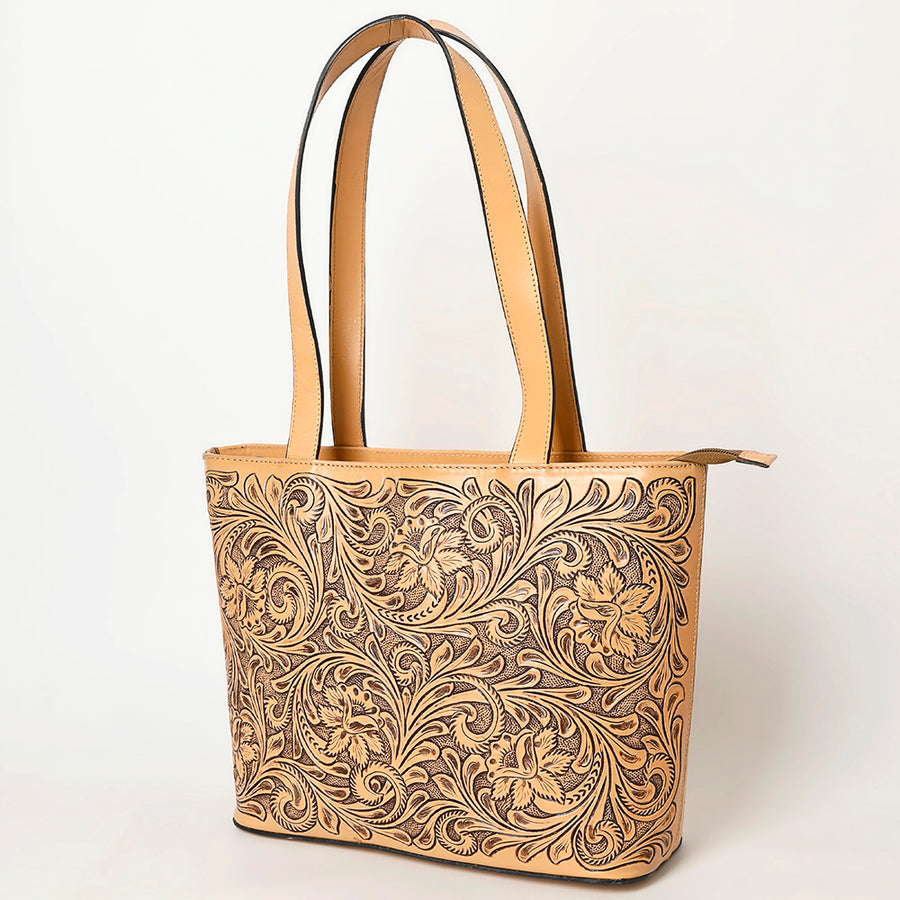 American Darling Tote Hand tooled Genuine Suede Leather Women Bag Western Handbag Purse | Travel Bags - Uhorse