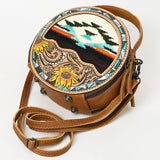 American Darling ADBG1456 Cross Body Hand Tooled Saddle Blanket Genuine Leather women bag western handbag purse