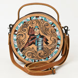 American Darling ADBG1457 Cross Body Hand Tooled Genuine Leather women bag western handbag purse