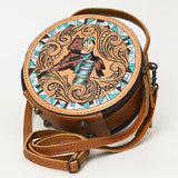 American Darling ADBG1457 Cross Body Hand Tooled Genuine Leather women bag western handbag purse