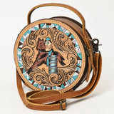 American Darling ADBG1457 Cross Body Hand Tooled Genuine Leather women bag western handbag purse