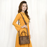 American Darling Adbg1459 Tote Hand Tooled Genuine Leather Women Bag Western Handbag Purse