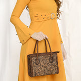 American Darling Adbg1459 Tote Hand Tooled Genuine Leather Women Bag Western Handbag Purse