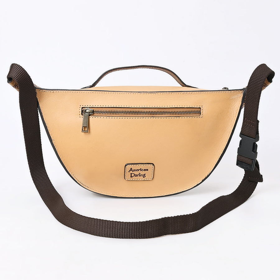 American Darling Fanny Pack Hand Tooled Genuine Western Leather Women Bag Handbag Purse