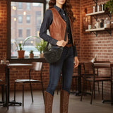 American Darling Fanny Pack Hand Tooled Genuine Western Leather Women Bag Handbag Purse