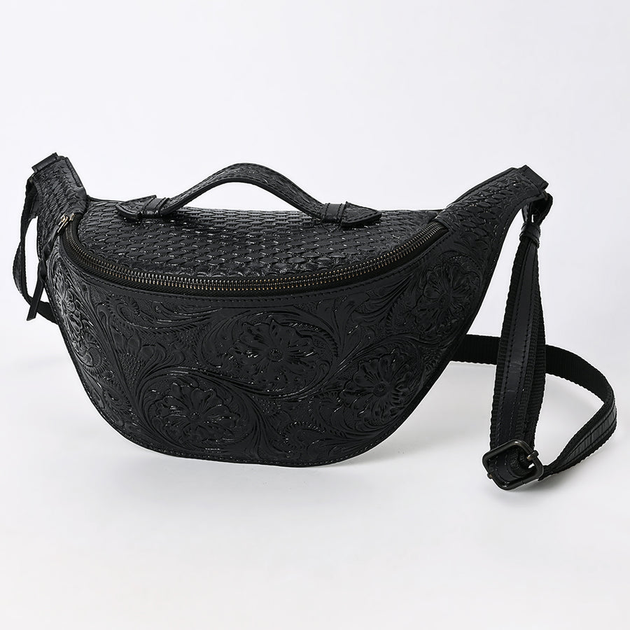American Darling Fanny Pack Hand Tooled Genuine Western Leather Women Bag Handbag Purse - Uhorse