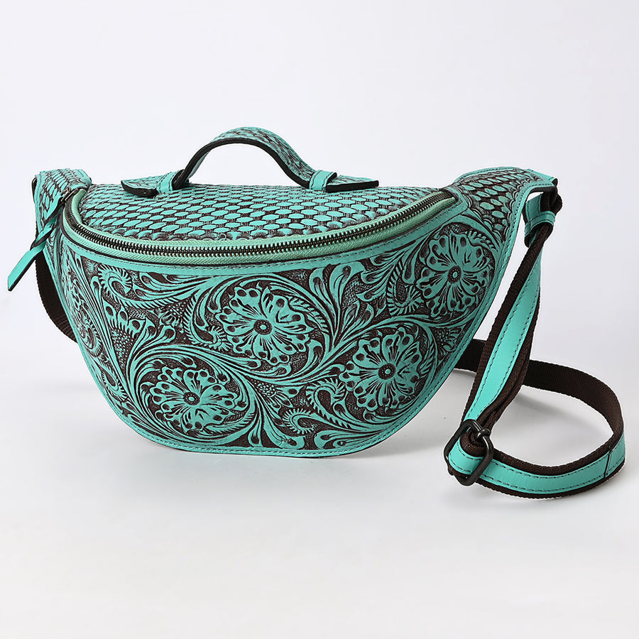 American Darling Fanny Pack Hand Tooled Genuine Western Leather Women Bag Handbag Purse - Uhorse