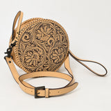 American Darling Canteen Hand Tooled Genuine Leather Women's Bag Western Handbag Purse | Women