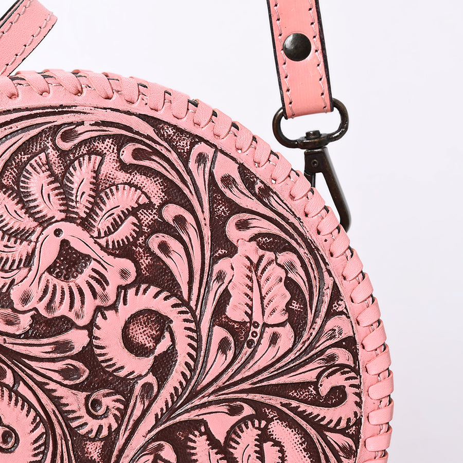 American Darling Canteen Hand Tooled Genuine Leather Women's Bag Western Handbag Purse | Women