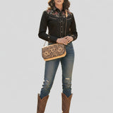 American Darling Small Crossbody Beautifully Hand Tooled Genuine Leather Women Bag Western Handbag Purse