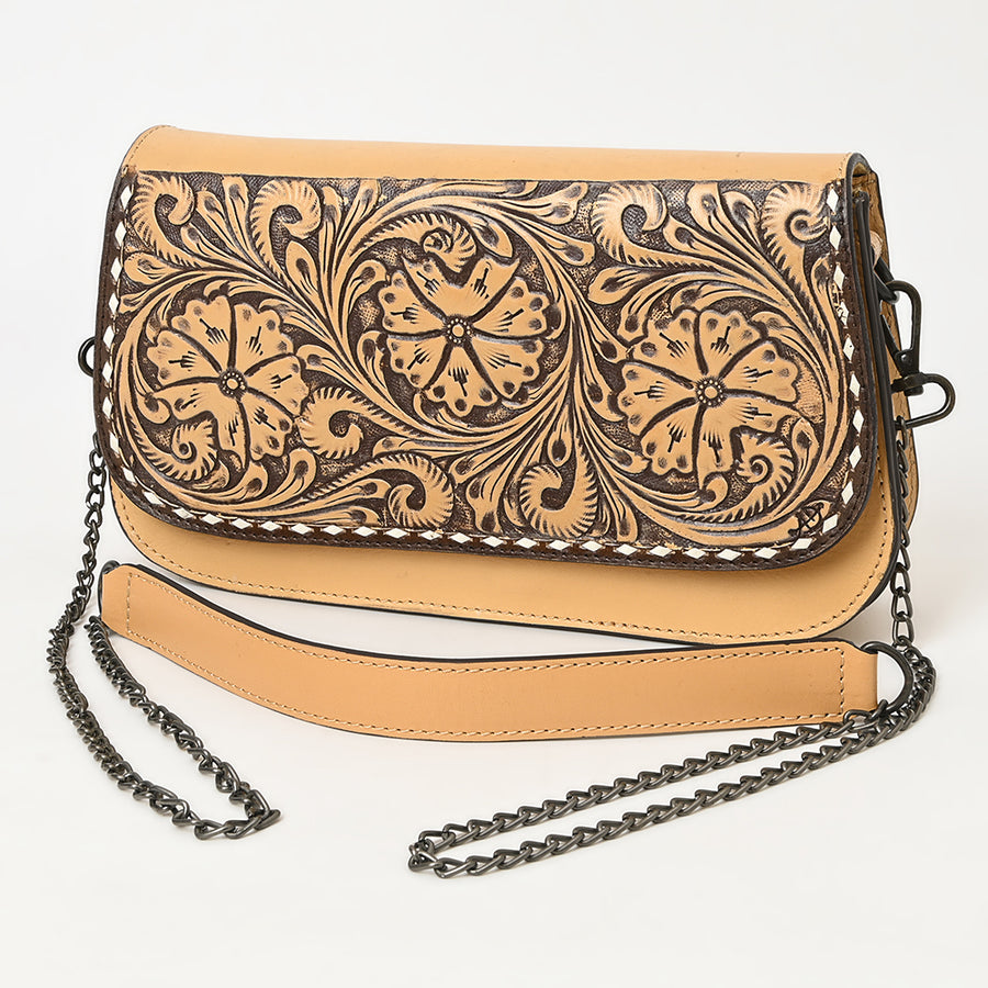 American Darling Small Crossbody Beautifully Hand Tooled Genuine Leather Women Bag Western Handbag Purse - Uhorse