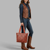 American Darling Tote Hand tooled Genuine Leather Women Bag Western Handbag Purse | Travel Bags