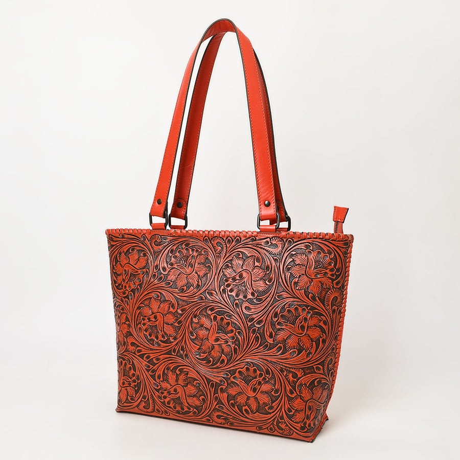 American Darling Tote Hand tooled Genuine Leather Women Bag Western Handbag Purse | Travel Bags - Uhorse