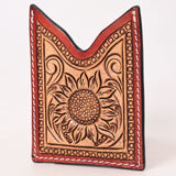 American Darling Floral Women & Men Hand Carved Genuine Leather Card Holder