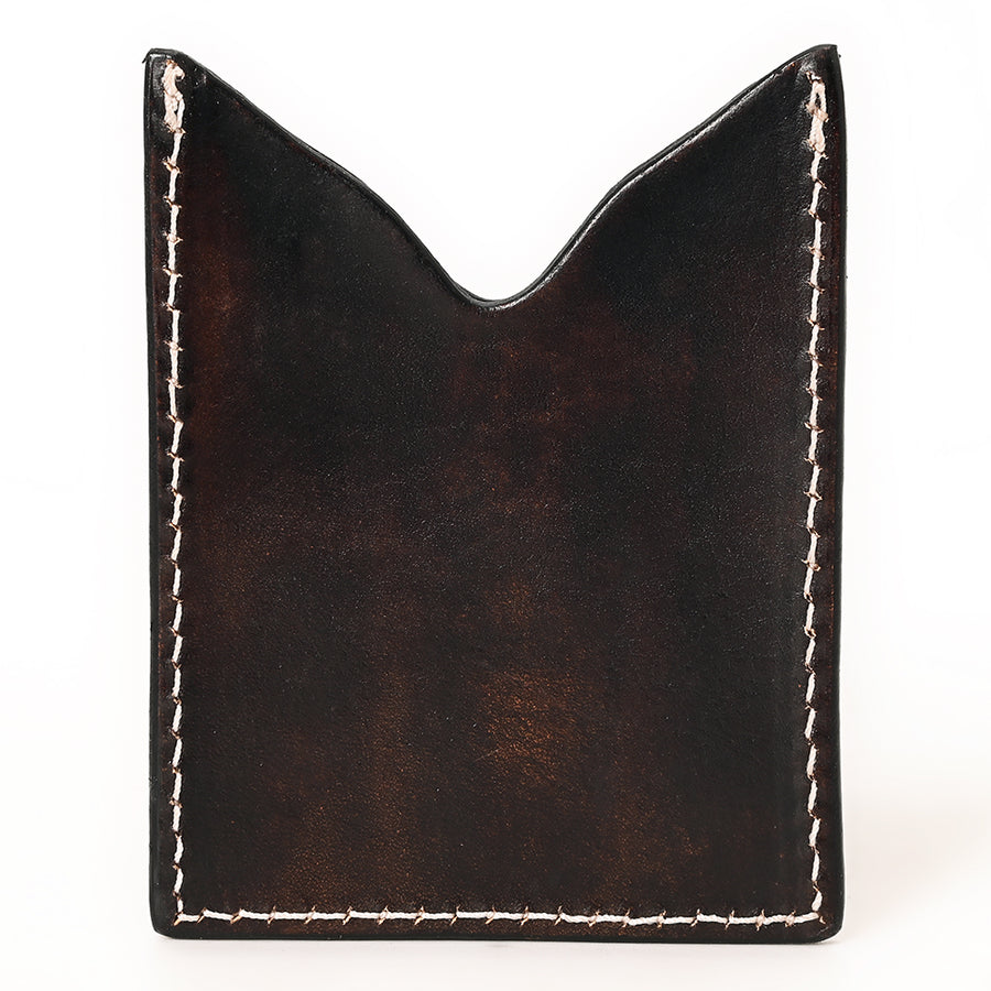 American Darling Floral Women & Men Hand Carved Genuine Leather Card Holder | Handcrafted Western Belt