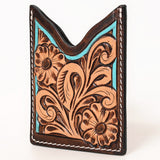 American Darling Floral Women & Men Hand Carved Genuine Leather Card Holder