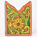 American Darling Floral Women & Men Hand Carved Genuine Leather Card Holder