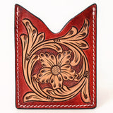 American Darling Floral Women & Men Hand Carved Genuine Leather Card Holder