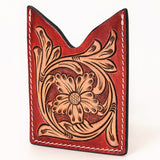 American Darling Floral Women & Men Hand Carved Genuine Leather Card Holder