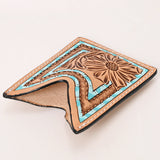 American Darling Floral Women & Men Hand Carved Genuine Leather Card Holder