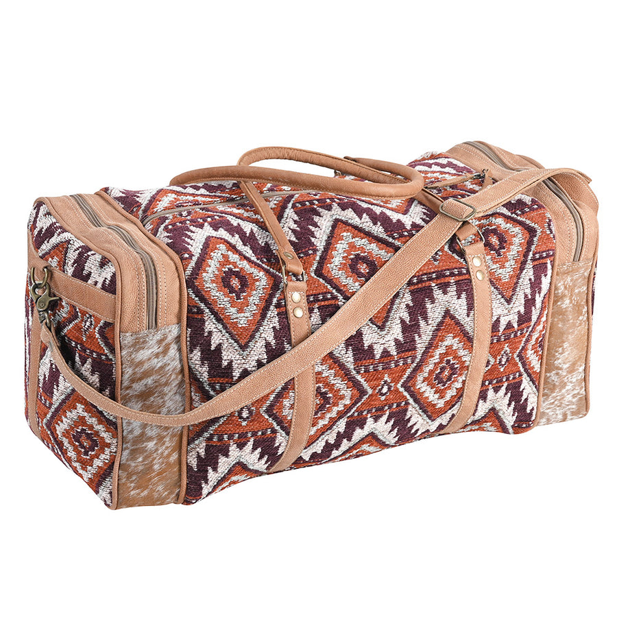 OHLAY OHV396 DUFFEL Upcycled Wool Hair-on Genuine Leather women bag by Hilason – Cowboy and equestrian accessories