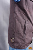 Brown HILASON Outerwear Men's Vest Lightweight Waterproof Oilskin Jacket Sleeveless | Rain
