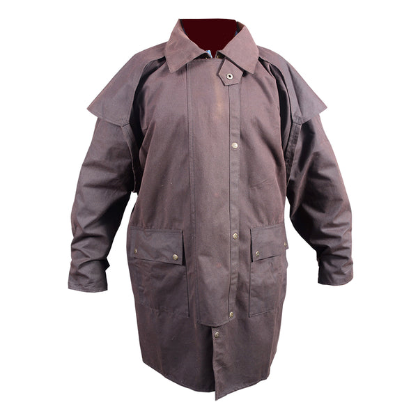 HILASON Outerwear Short Length Lightweight Waterproof Oilskin Duster by Hilason – Cowboy and equestrian accessories