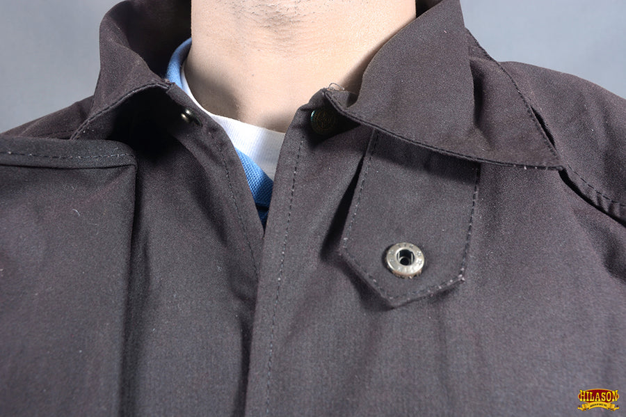 Brown HILASON Outerwear Full Lightweight Waterproof Oilskin Duster Coat Rain