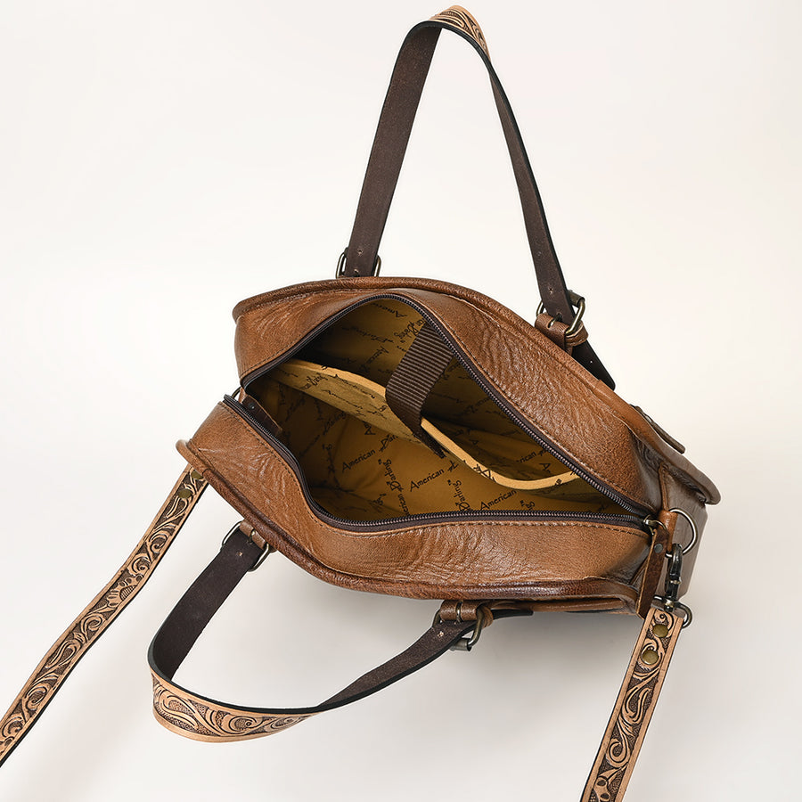 American Darling Small Cross Body Crocodile Embossed Full Grain Leather Western Women Bag Handbag Purse Crossbody Cute