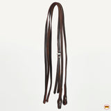 84 In HILASON Western Horse Barrel Flat Reins Genuine Leather Brown