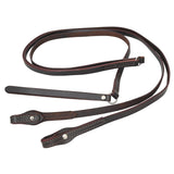 84 In HILASON Western Horse Barrel Flat Reins Genuine Leather Brown