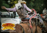 Hilason Bull Riding Genuine Leather Rodeo Chaps white