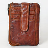 Spaghetti Western Swc436Cg Coin Purse Vintage Handmade Drum Dyed Genuine European Cowhide Leather Women Bag Western Handbag Purse