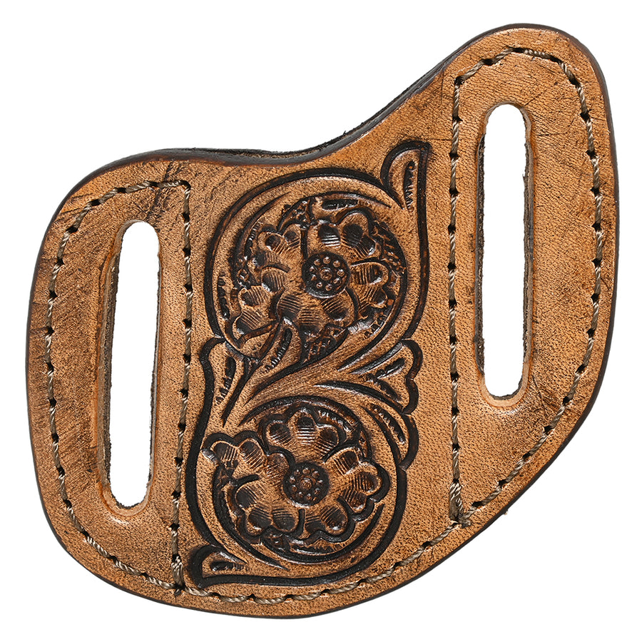 Medium Hilason Western Floral Stylish Design Geniune Leather Knife Holder - Uhorse